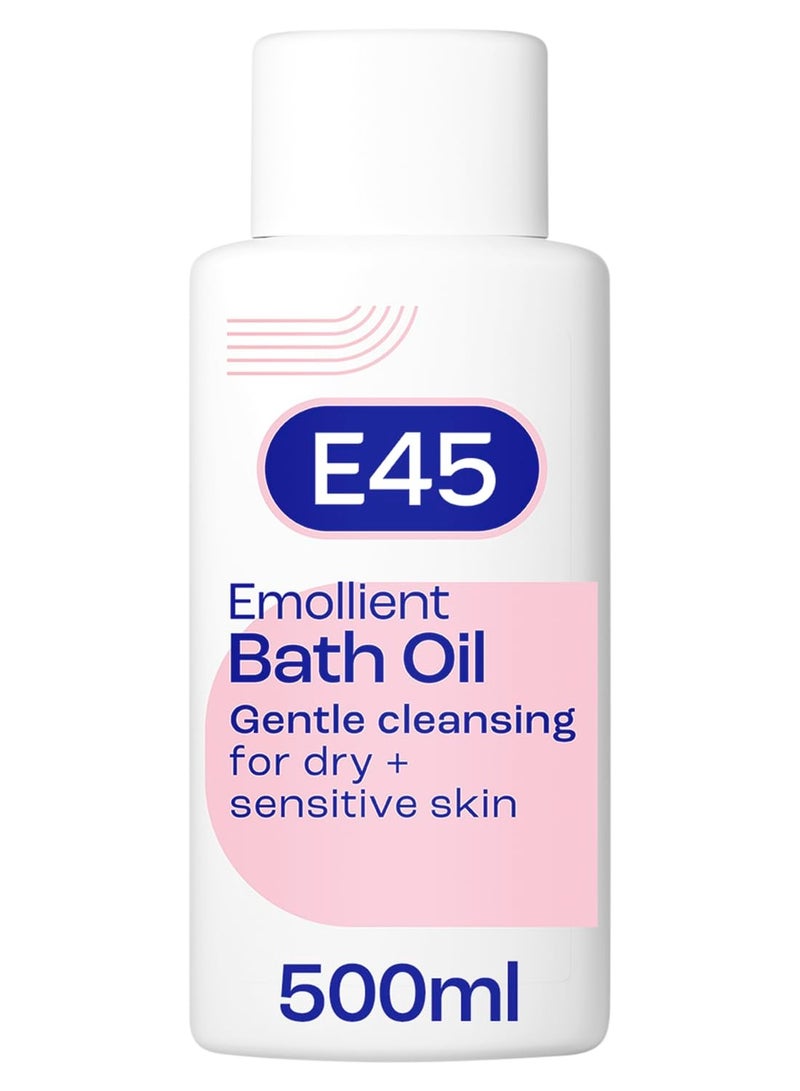 E45 Bath Oil 500 ml – E45 Bath Oil Emollient to Moisturise & Hydrate Dry Skin – Gently Cleanses for Soft Skin – Soap Free & Perfume Free Emollient Bath & Shower Oil Body Wash - Dermatologically Tested - Image 2