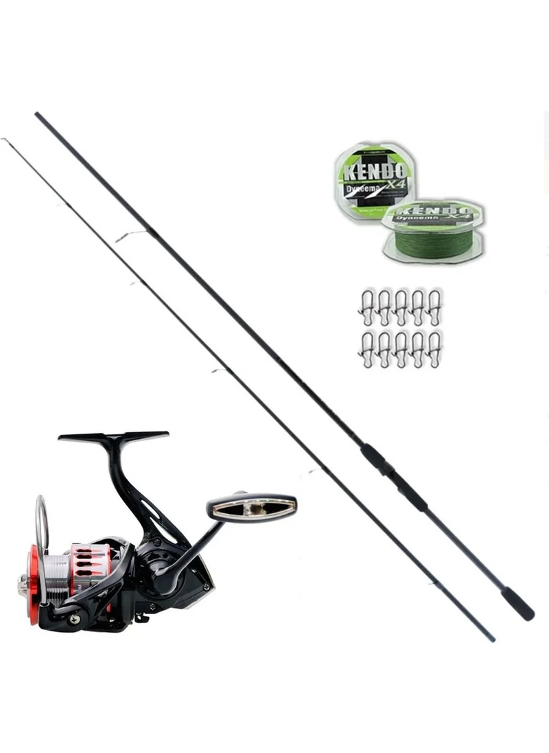 Ryuji Raptor 4000M - Remixon Double Black 270CM Spin Fishing Rod Set