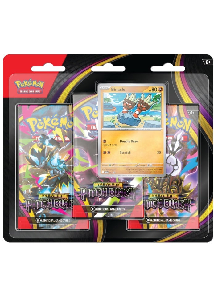 Pokemon TCG Mega Evolution Pitch Black Booster Blister Pack Card Game 3-Piece - Image 1