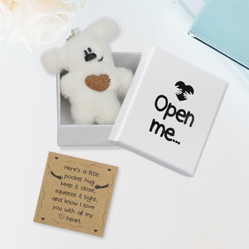 wavvter Long Distance Gift Pocket Bear Open Me Matchbox Gift for Lover Her/His Gift Perfect Souvenir Gift (White) - Image 5
