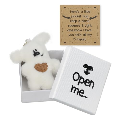 wavvter Long Distance Gift Pocket Bear Open Me Matchbox Gift for Lover Her/His Gift Perfect Souvenir Gift (White) - Image 1