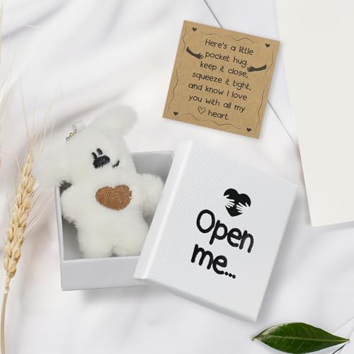 wavvter Long Distance Gift Pocket Bear Open Me Matchbox Gift for Lover Her/His Gift Perfect Souvenir Gift (White) - Image 3