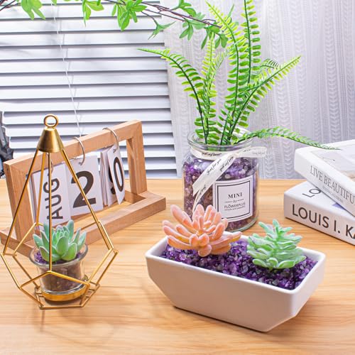 EZEELAI 0.5 Lb/230g Amethyst Quartz Crystal Chips Bulk, Purple Crushed Stones Natural Gemstones Healing Reiki Crystals Mini Quartz Vase Filler Aquarium Gravel Rocks, 5-7mm - Image 3