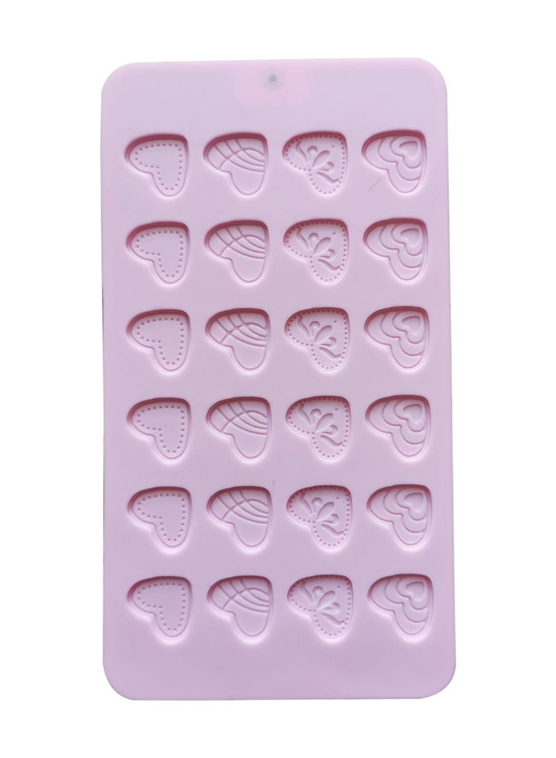asmat قالب مافن سيليكون على شكل قلب حب بـ 24 فتحة بتصميمات مختلفة - قالب غير لاصق للشوكولاتة، الكعك، والحلويات للخبز والحلويات اليدوية - Image 2