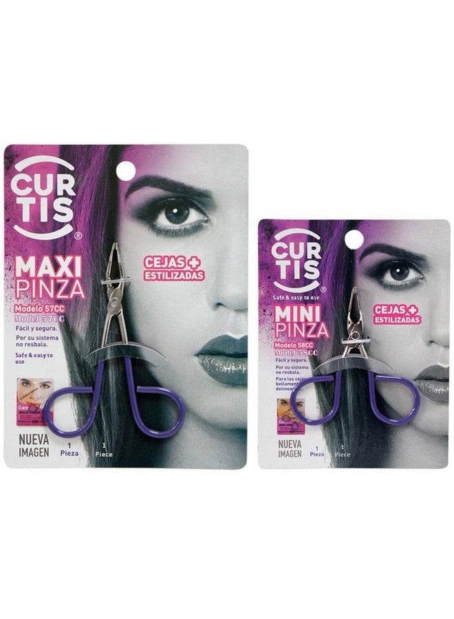 CURTIS (2 In 1) Precision Scissors Tweezers For Men & Women; Tweezers Set Hair Removal: Eyebrows Facial Hair Ingrown Hair Fine Hair Blackhead 1 Tweezers In Mexico - Image 1
