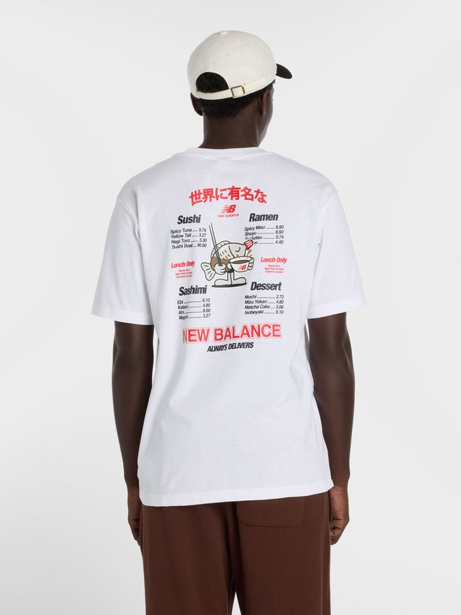 New Balance White Graphic Print Relaxed Fit T-Shirt - Image 4