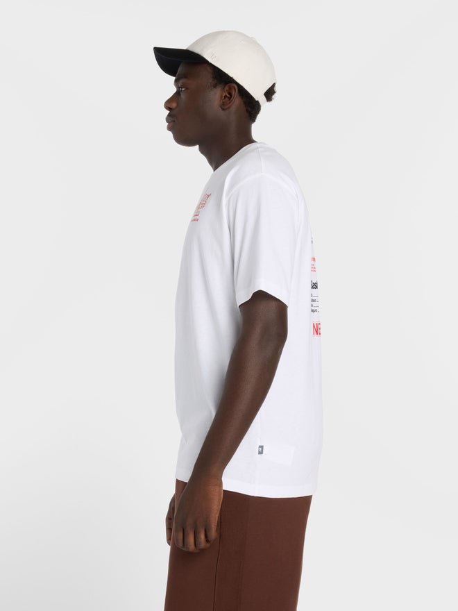 New Balance White Graphic Print Relaxed Fit T-Shirt - Image 3