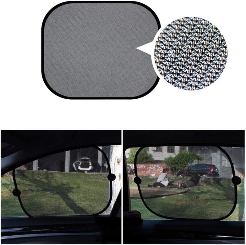 sulfar 5 Pcs/Set Auto Sun Visor UV Protection Car Sun Shield Shade Car Window Curtains Sunshade Car Styling Covers-black color - CVR0147 - Image 2