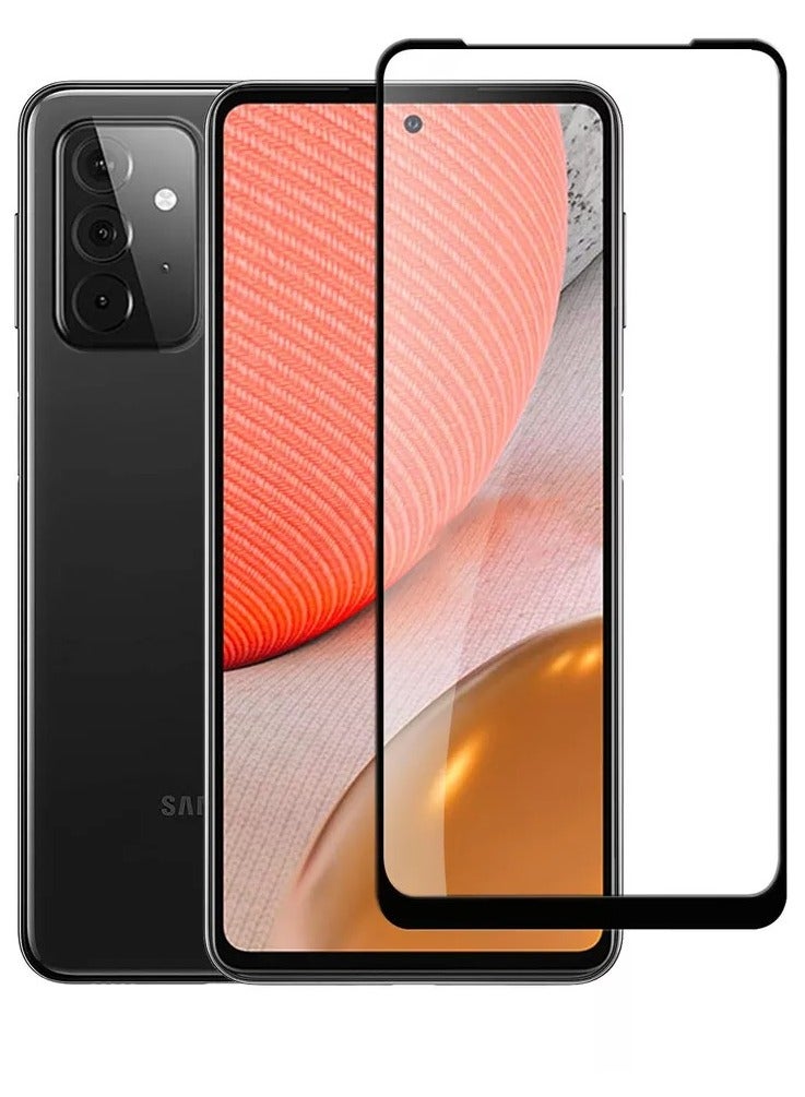 Tempered Glass Screen Protector For Samsung Galaxy A73 5G Full Glue - Black - Image 1