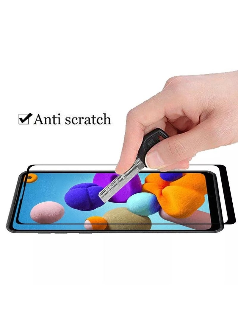 Tempered Glass Screen Protector For Samsung Galaxy A73 5G Full Glue - Black - Image 2