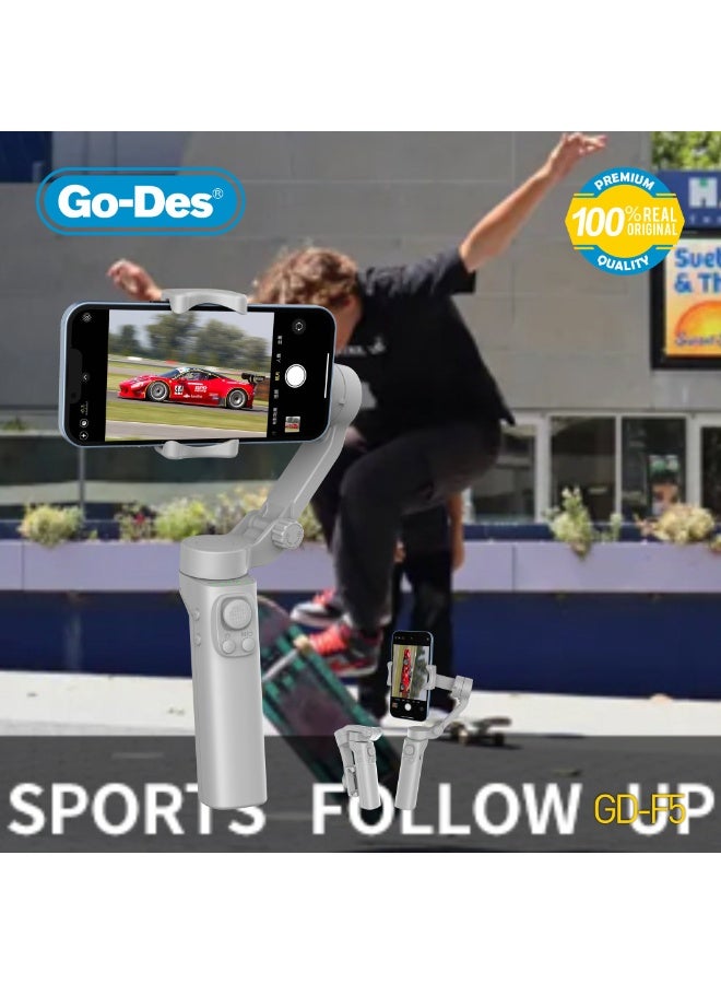 GO-DES 3 Axis Foldable APP Control Handheld Gimbal Face Object Tracking Stabilizer for Vlog Live Video - Image 4