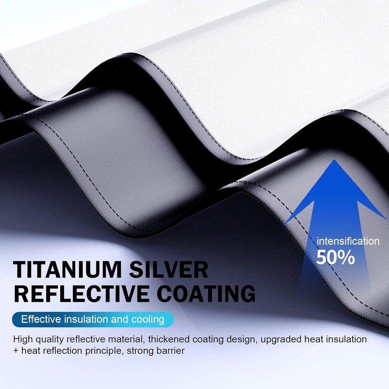 Car Windshield Sun Shade - Thickened Automotive Window Sunshade for Heat and UV Protection (57.08 × 31.5 inch) - Image 3
