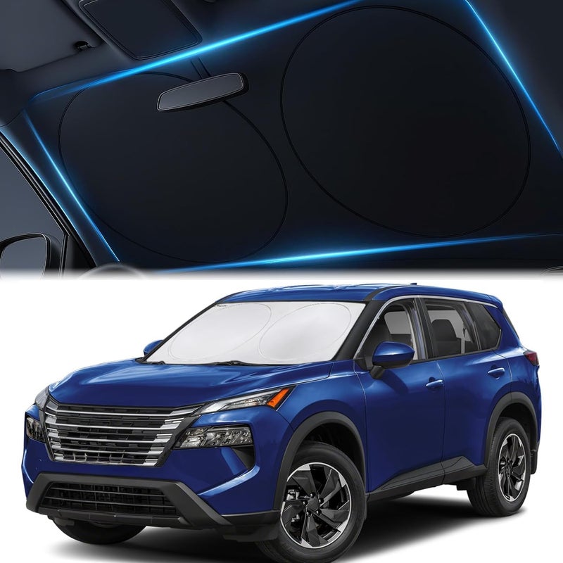 Car Windshield Sun Shade - Thickened Automotive Window Sunshade for Heat and UV Protection (57.08 × 31.5 inch) - Image 1