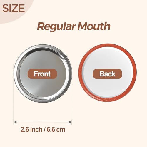 ComSaf 72 Pcs Mason Jar Lids Regular Mouth Compatible with Electric Vacuum Sealers Canning Lids for Pickling Fermenting Jam Making Canning Supplies Fit for 275 inches Regular Mouth Mason Jars - Image 3