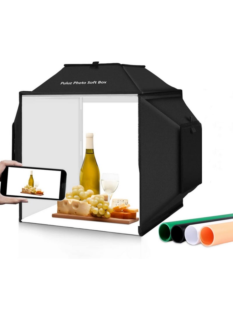 PULUZ PULUZ 40cm Folding Portable 30W 5500K White Light Photo Lighting Studio Shooting Tent Box Kit with 6 Colors Backdrops (Black, Orange, White, Red, Green, Blue), Size: 40cm x 40cm x 40cm  - Image 1