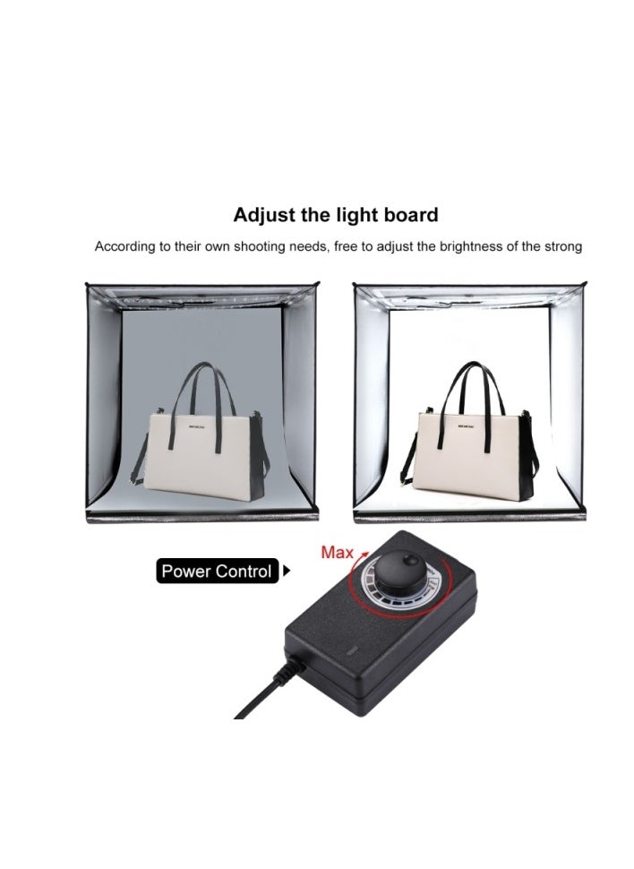 PULUZ PULUZ 40cm Folding Portable 30W 5500K White Light Photo Lighting Studio Shooting Tent Box Kit with 6 Colors Backdrops (Black, Orange, White, Red, Green, Blue), Size: 40cm x 40cm x 40cm  - Image 4
