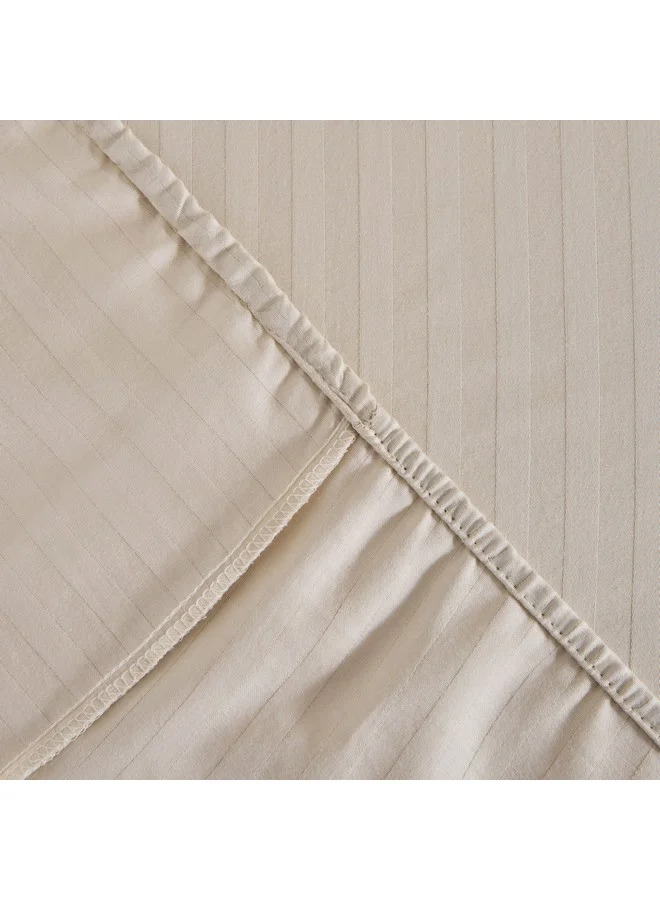 Home Box Hamilton Satin Striped Super King Fitted Sheet 200 x 36 x 200 cm
