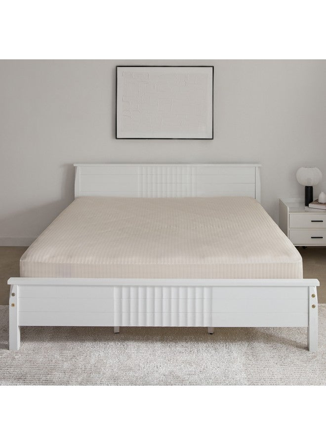 Home Box Hamilton Satin Striped Super King Fitted Sheet 200 x 36 x 200 cm - Image 1