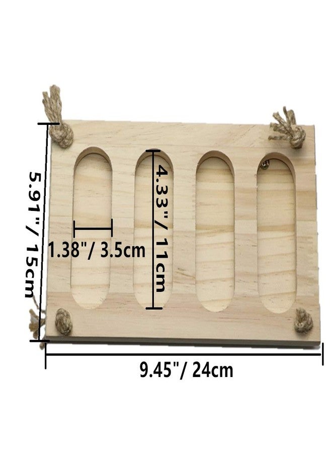Litewoo Rabbit Hay Rack Manger Feeder Bunny Food Dispenser Wooden Hay Manger Rack Holder for Hamster Chinchilla Guinea Pig Small Animal Cage Accessories (A) - Image 2