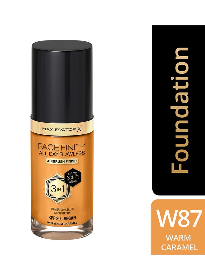 Max Factor Facefinity All Day Flawless Foundation - W87 Warm Caramel - Image 2