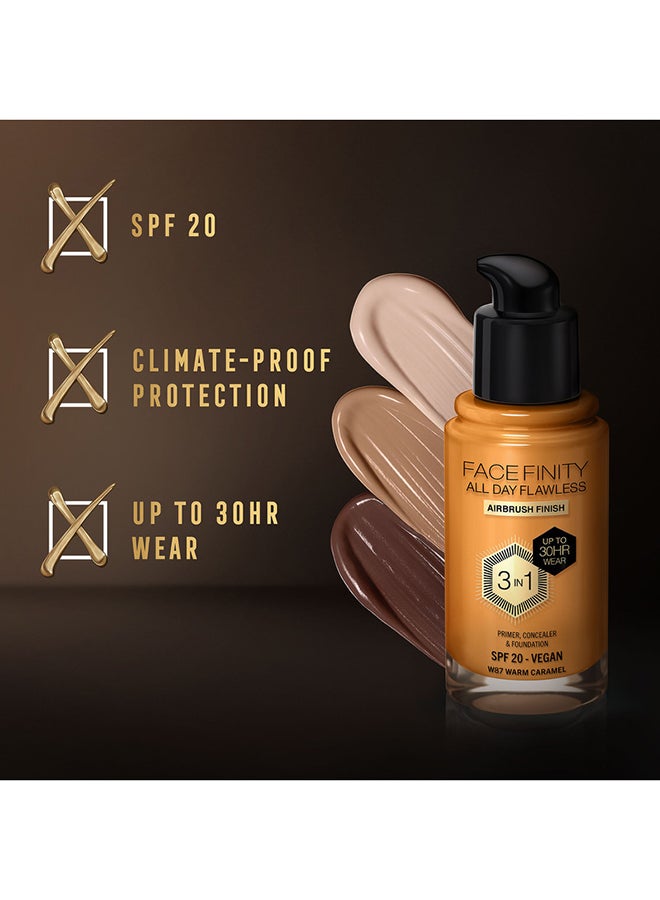 Max Factor Facefinity All Day Flawless Foundation - W87 Warm Caramel - Image 4