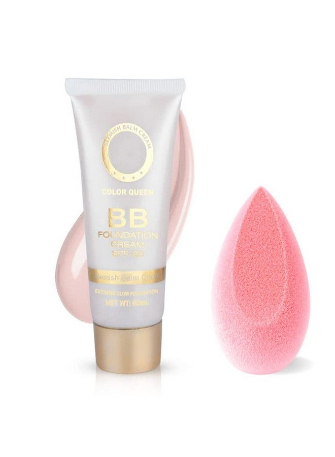 adbeni Extreme Glow Bb Foundation Cream With Spf 20 & & Make Up Sponge Beauty Blender Puff (Pack Of 2) - Image 1