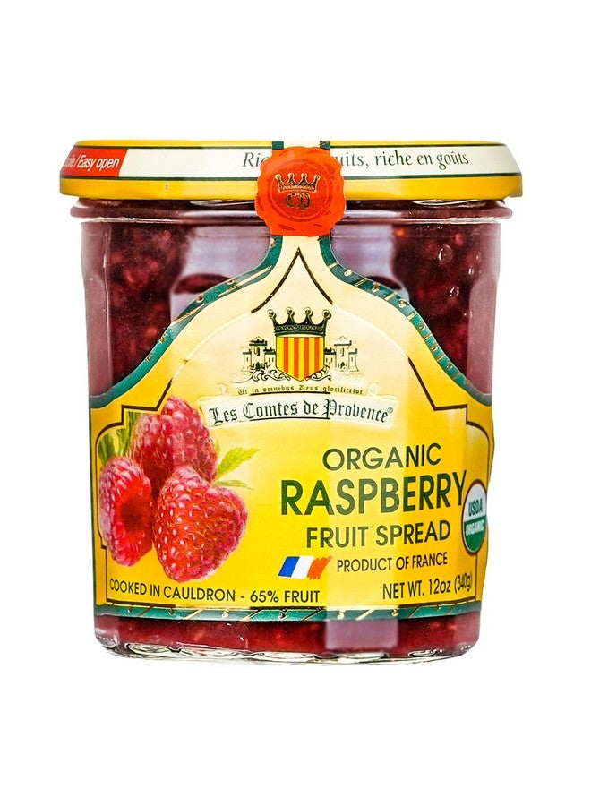 Marky's Raspberry Jam Spread USDA Organic Preserve - 12 oz / 340 g - Made in France Traditional Jam Non GMO Gluten Free - Image 1
