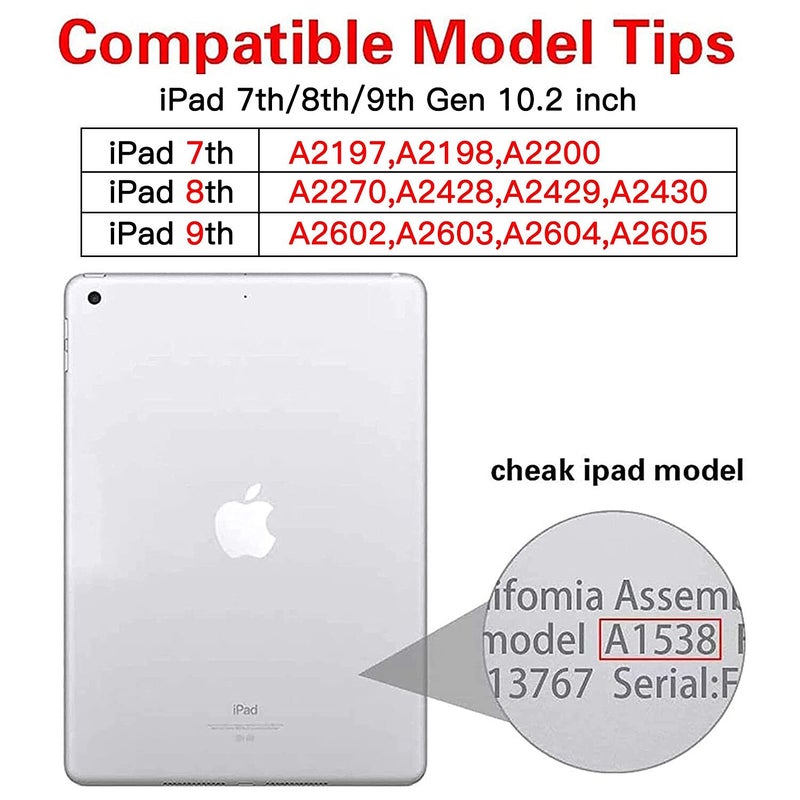 PZOZ iPad Kids Case Compatible for iPad 9th 2021 /8th 2020 /7th 2019 Generation 10.2 in, EVA Shockproof Rotate Handle Folding Stand Heavy Duty Protective Cute Cover for Boys Girls (Pink) - Image 2