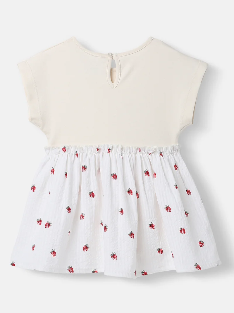 نوتيناتي فستان قطن للبنات بطبعة فراولة وشارة أرنب من  إلى  شهرًا