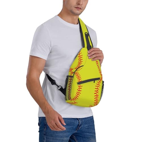 Betyiwling Softball Sling Backpack Unisex Crossbody Chest Bag Shoulder Chest Bag For Women Men Hiking Travel - Image 2