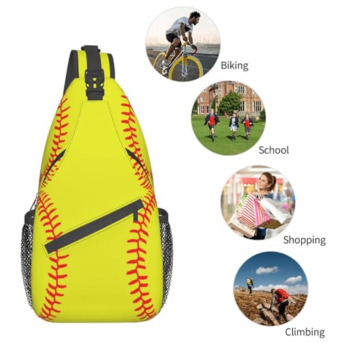 Betyiwling Softball Sling Backpack Unisex Crossbody Chest Bag Shoulder Chest Bag For Women Men Hiking Travel - Image 4