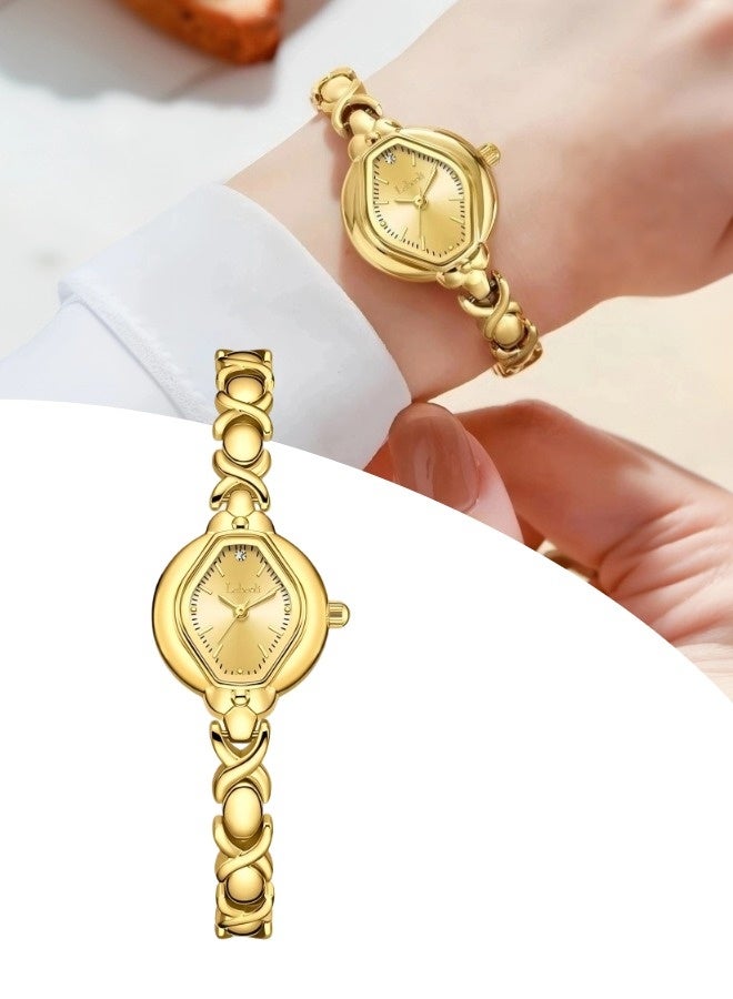 Labaoli Women's Vintage Waterproof Quartz Watch（Ladies' gold watch, waterproof alloy quartz watch, stylish and elegant bracelet watch） - Image 1