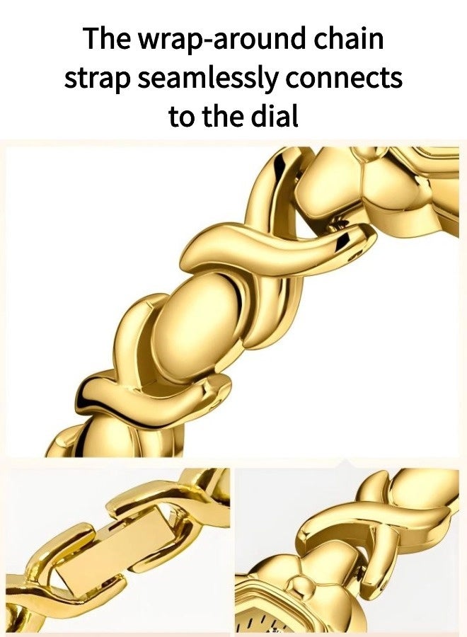 Labaoli Women's Vintage Waterproof Quartz Watch（Ladies' gold watch, waterproof alloy quartz watch, stylish and elegant bracelet watch） - Image 3