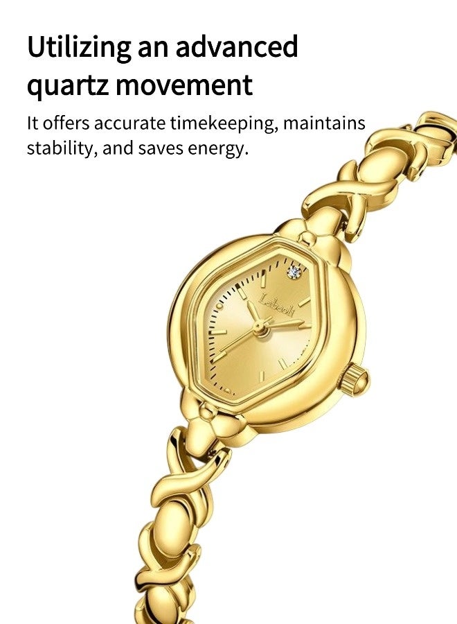Labaoli Women's Vintage Waterproof Quartz Watch（Ladies' gold watch, waterproof alloy quartz watch, stylish and elegant bracelet watch） - Image 5