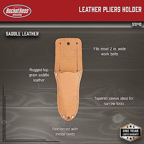 Bucket Boss Leather Pliers Holder in Tan, 55145 - Image 2