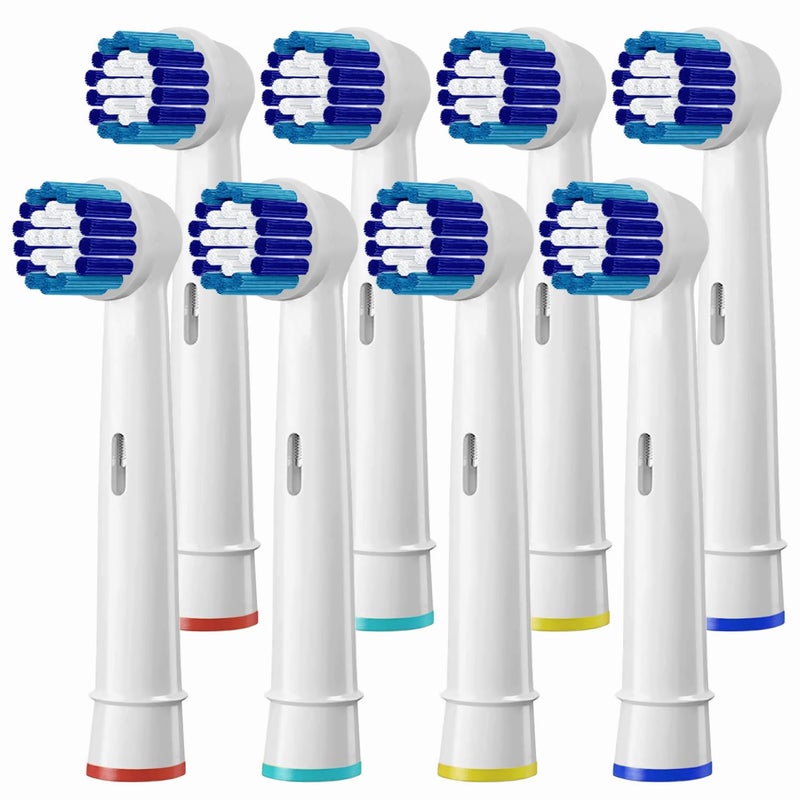 PEPECARE 8 Pack Replacement Brush Heads Compatible Toothbrush Heads for Braun Oral-B Professional Care 500 600 1000 2000 2500 3000 5000 7000 and More Vitality Pro Smart Genius Electric Toothbrushes - Image 1