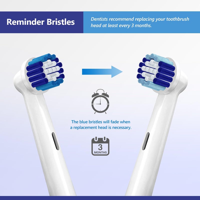 PEPECARE 8 Pack Replacement Brush Heads Compatible Toothbrush Heads for Braun Oral-B Professional Care 500 600 1000 2000 2500 3000 5000 7000 and More Vitality Pro Smart Genius Electric Toothbrushes - Image 5