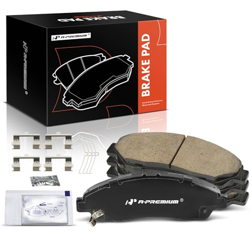 A-Premium مجموعة وسادات فرامل سيراميك أمامية A-Premium متوافقة مع هوندا بايلوت 2016-2022، ريدجلاين 2017-2023 وأكورا MDX 2014-2020، 4 قطع - Image 1