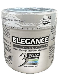 Elegance Elegance Triple Action Hair Gel - Silver, 250ml | Strong Hold, Glossy Finish, Flexible Styling  - Image 2