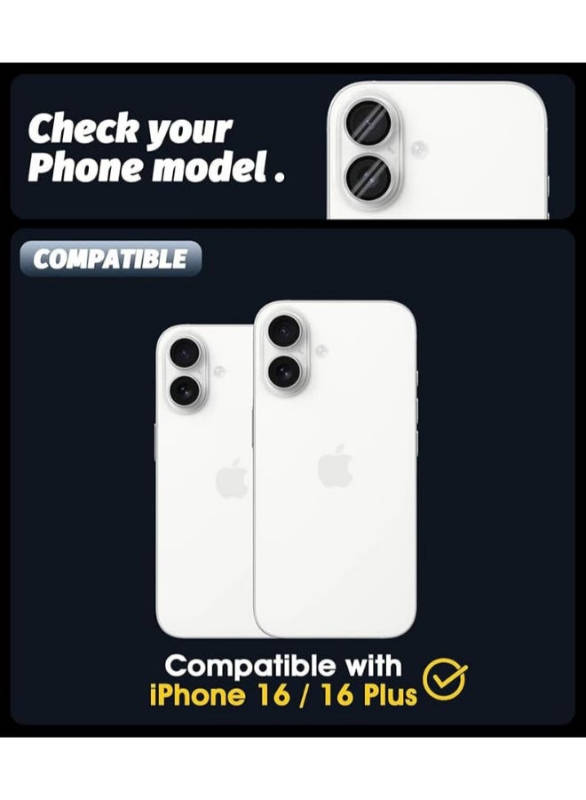 PROTECT Xzoom Lens Protector for iPhone 16 / 16 Plus | Sapphire Glass, Metal Frame, Ultra Clear, Silver - Image 2