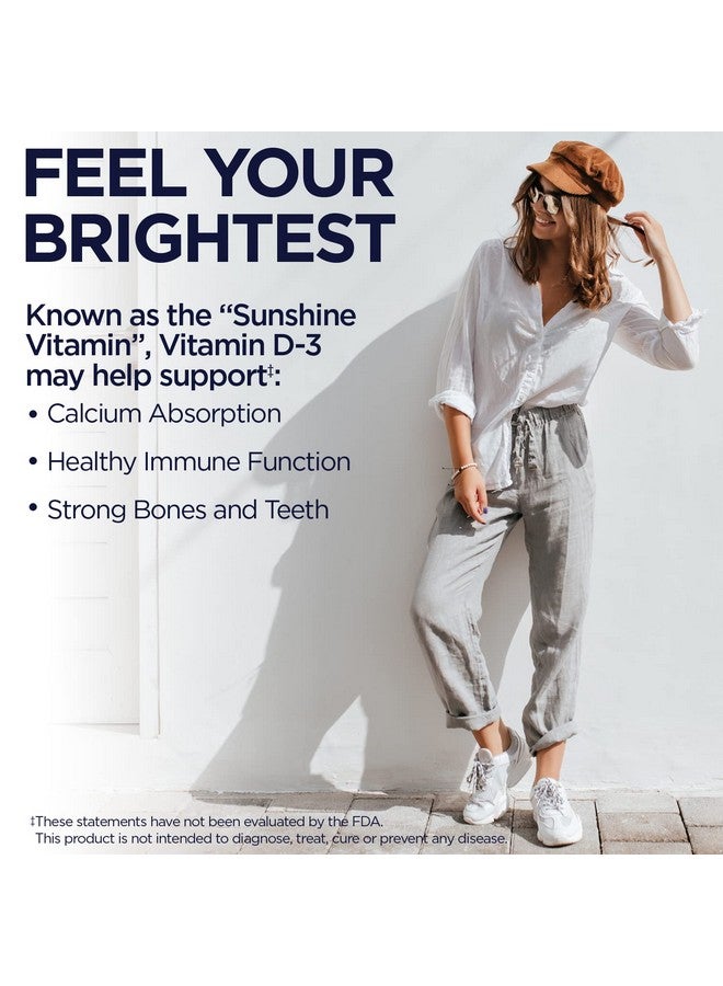 KAL Vitamin D3 5000 IU Softgels (125 mcg), Active Form of Vitamin D, Calcium Absorption, Bone Health, Immune Support Supplement, Liquid Filled ActivGels, Made Without Soy, 90 Servings, 90 Softgels - Image 4