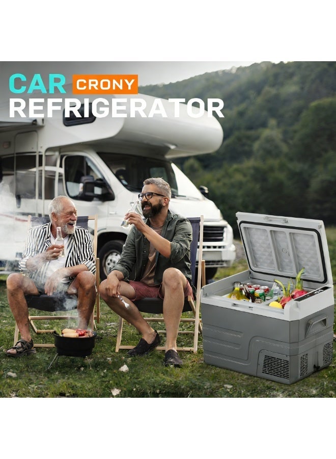 Crony ثلاجة سيارة QN46A 46 لتر بنظام درجة حرارة مزدوجة ثلاجة محمولة مجمد ثلاجة مدمجة للاستخدام في السيارة والمنزل DC 12V-24V AC 110-240V - Image 3