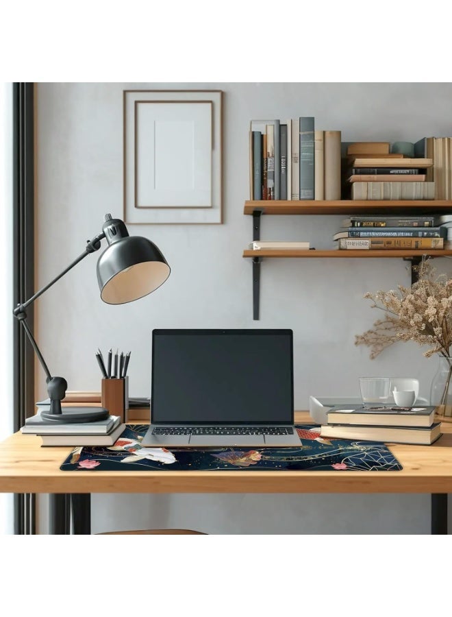 Gaming Mouse Pad koi Desk Pad, Extended Big Mouse Pad, 70 x 30 cm Large Computer Keyboard Mouse Mat Mousepad with 2mm Non Slip Base and Stitched Edge for Gaming and Office - Image 4