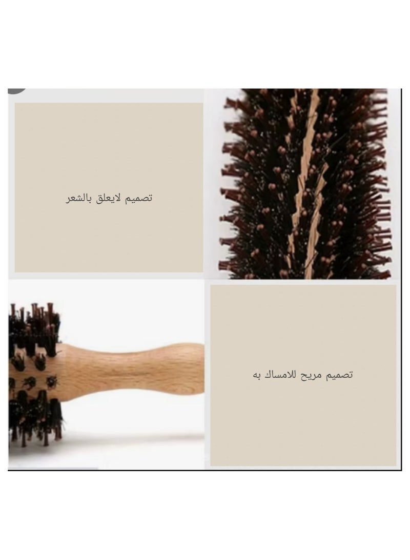 Generic Roller comb curly hair comb bristle round inner buckle shape blowing hair curler comb hair salon professional men and women  - Image 2