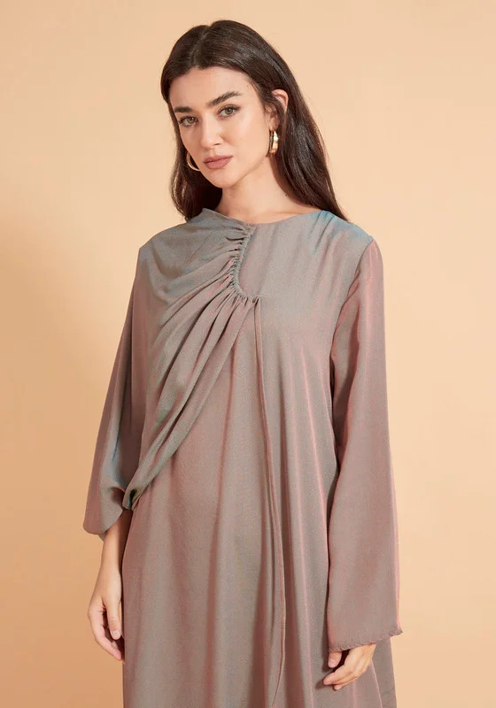 Thouq Asymmetrical Sleeves Maxi Dress