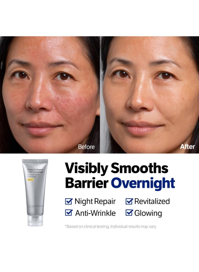 SUNGBOON EDITOR Deep Collagen 7GF Korean Night Cream for Face and Neck, Advanced Skincare Formula & Nighttime Moisturizer, 5 Ceramides & Retinol, Firm-Looking/Barrier-Supporting 50ml - Image 3