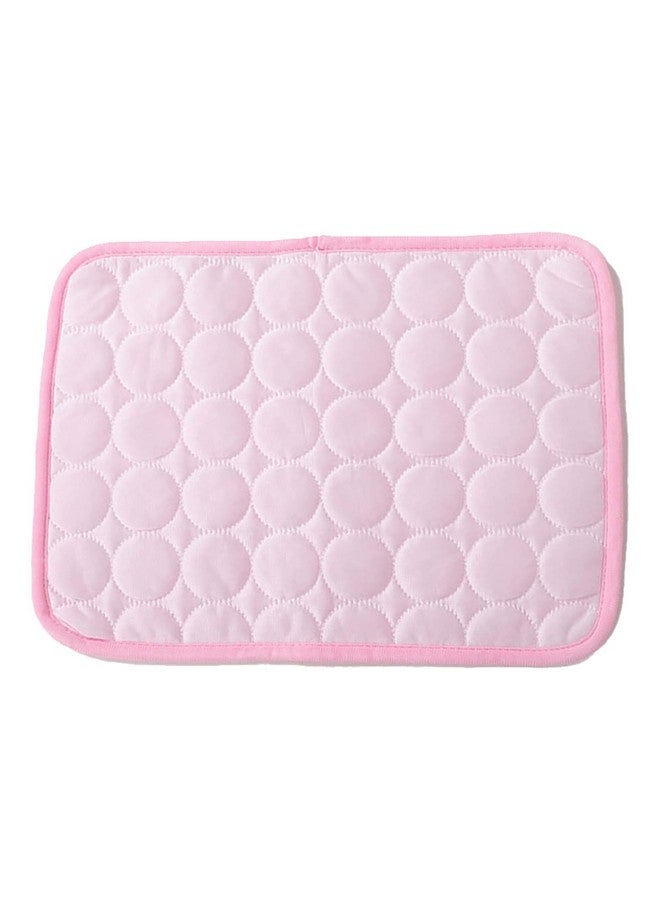 Hearts Rectangular Dog & Cat Bed|Premium Cool Ice Silk With Polyester With Bottom Mesh|Multi-Utility Self-Cooling Pad For Dog & Cat|Light-Weight & Durable Dog Bed|Zqcj001P-Xs|Pink - Image 1
