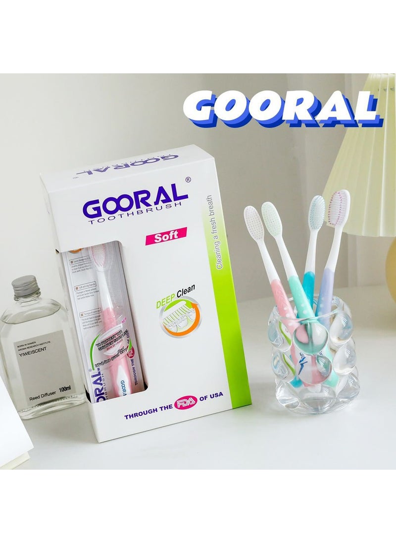 Generic GOORAL Soft Bristle Toothbrushes 12-Pack for Gum Care GOORAL American toothbrush 