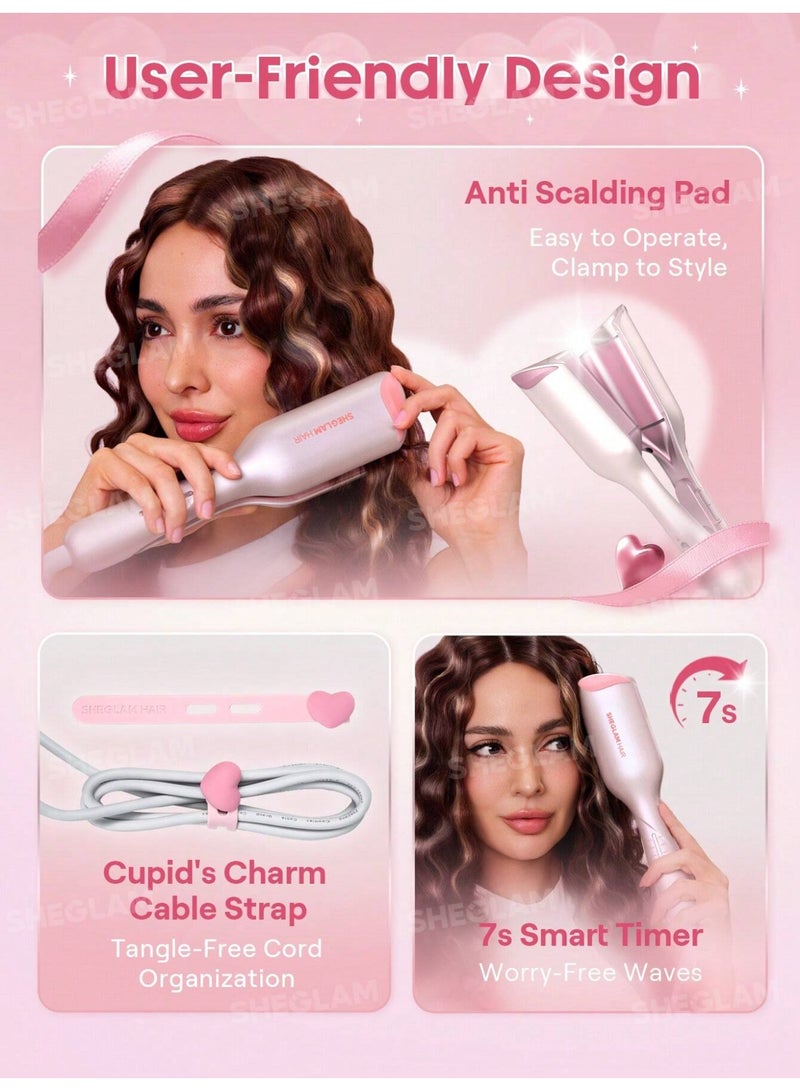 SHEGLAM Cupid's Charm Beach Babe Hair Waver - 25mm - Image 5