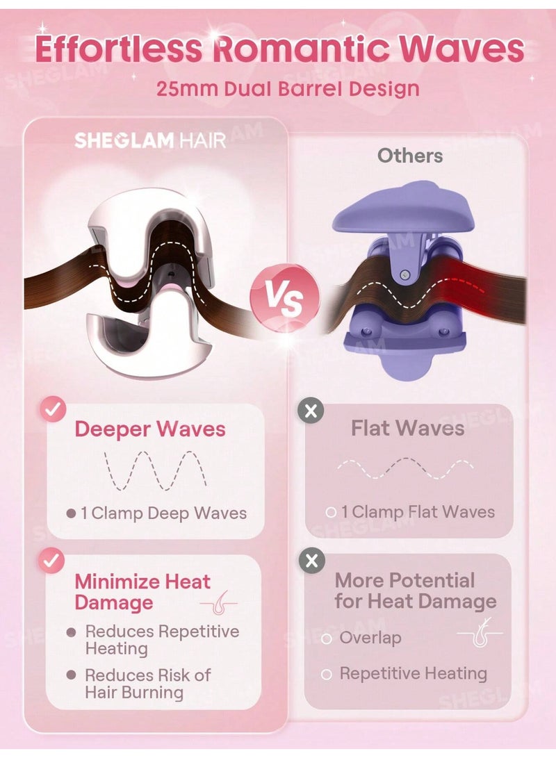 SHEGLAM Cupid's Charm Beach Babe Hair Waver - 25mm - Image 4